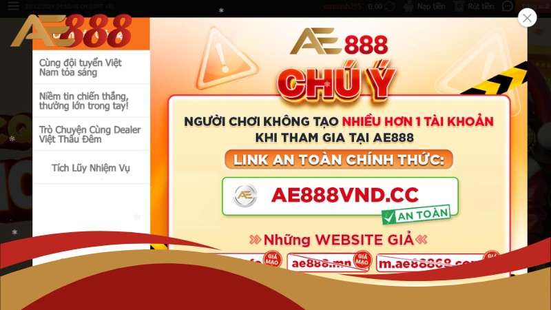 Lời khuyên dành cho thành viên khi đăng nhập AE888